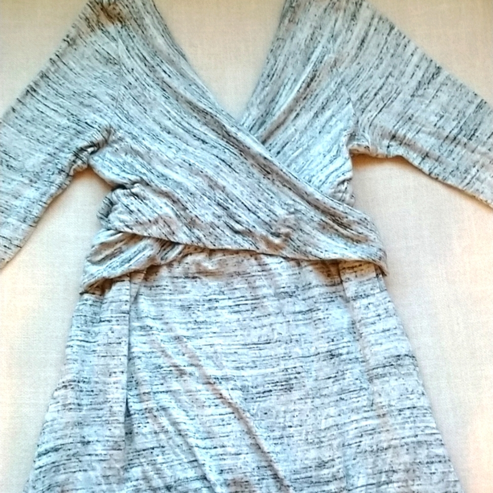 Criss Cross Heather Gray Dress